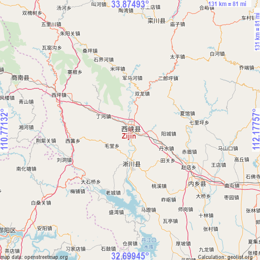 Zijin on map