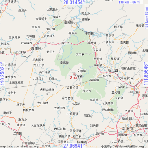 Xixi on map