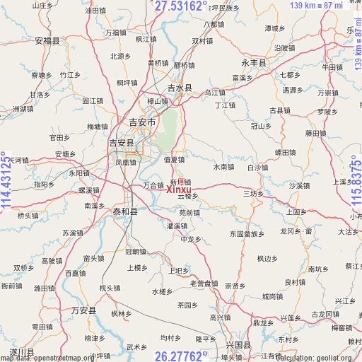 Xinxu on map