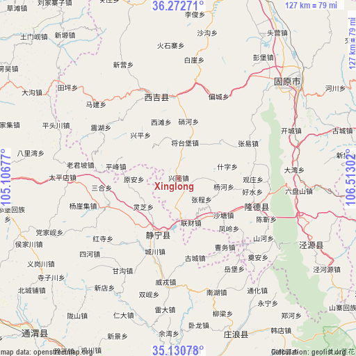 Xinglong on map