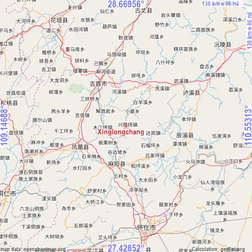 Xinglongchang on map