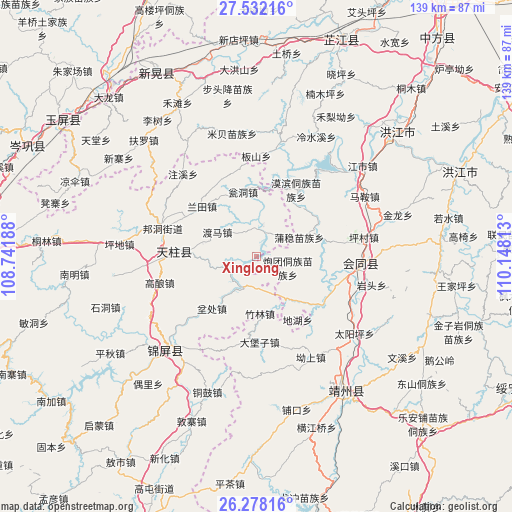 Xinglong on map