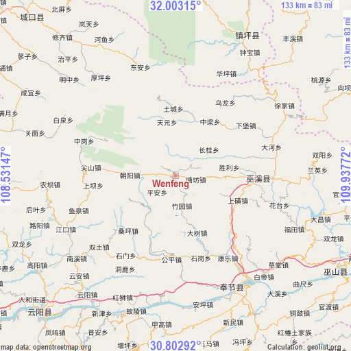 Wenfeng on map