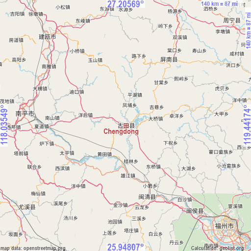 Chengdong on map