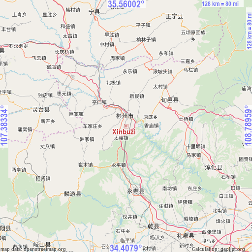 Xinbuzi on map