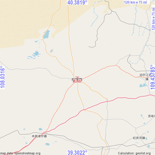 Xinli on map