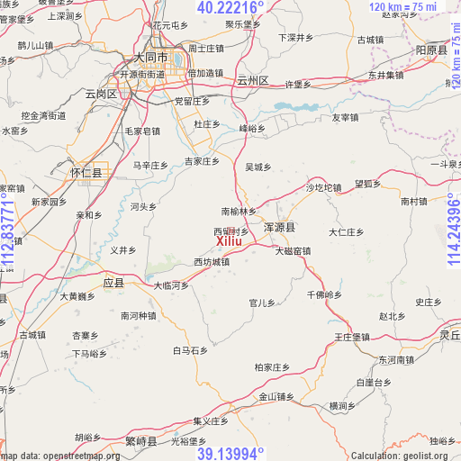 Xiliu on map