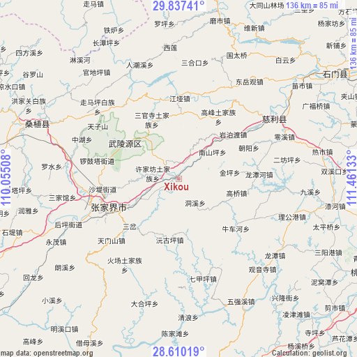 Xikou on map