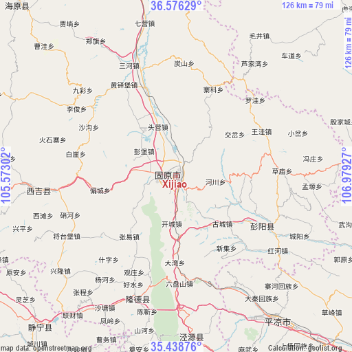 Xijiao on map