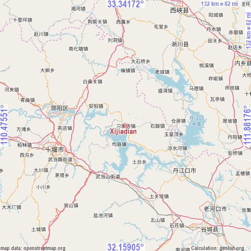 Xijiadian on map