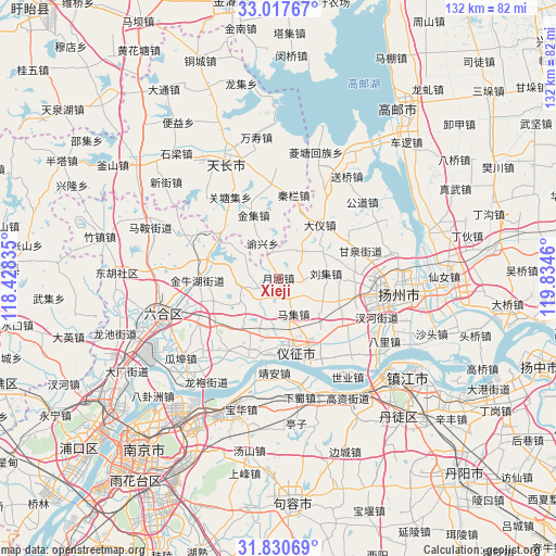 Xieji on map