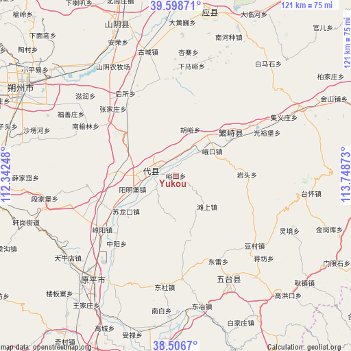 Yukou on map