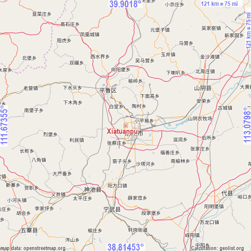 Xiatuanpu on map