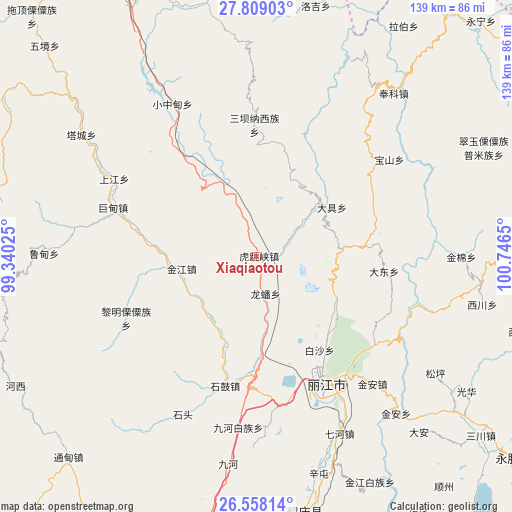 Xiaqiaotou on map