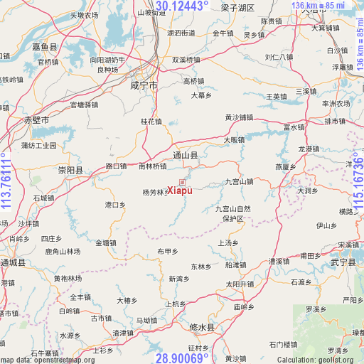 Xiapu on map