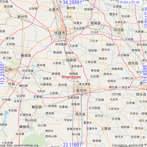 Shangqiao on map