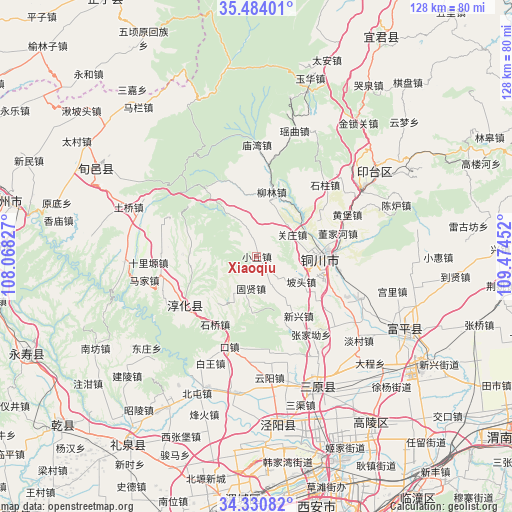 Xiaoqiu on map