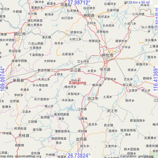 Xiaoping on map