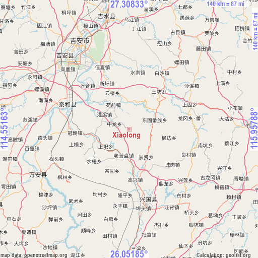 Xiaolong on map