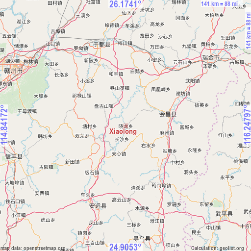 Xiaolong on map