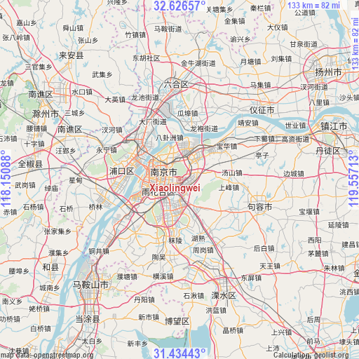 Xiaolingwei on map