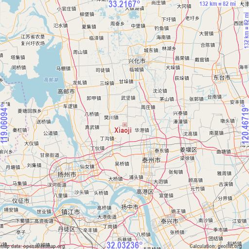 Xiaoji on map