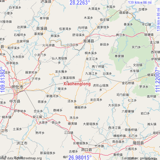 Xiaohenglong on map