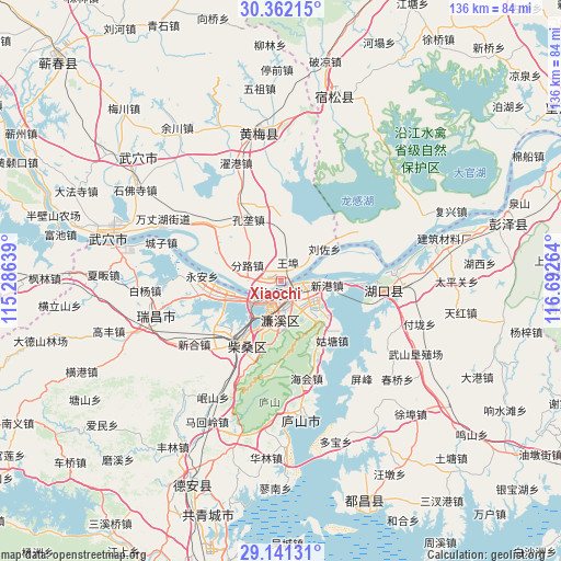 Xiaochi on map