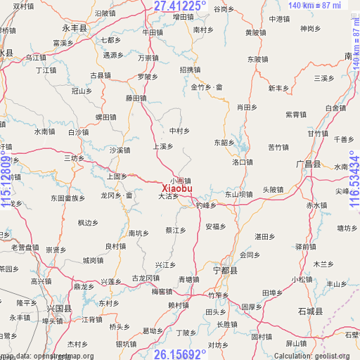 Xiaobu on map