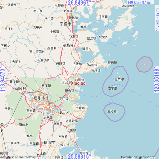 Xiao’ao on map