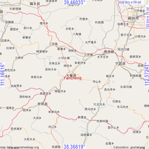 Yancheng on map