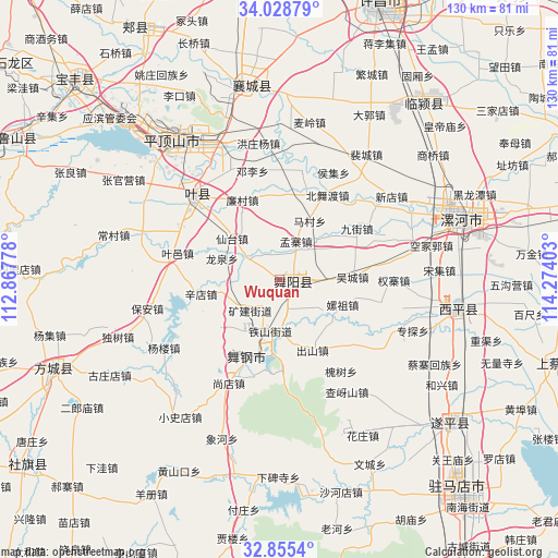 Wuquan on map