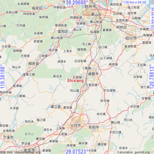 Shixiang on map