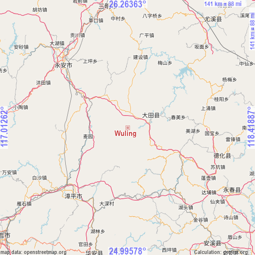 Wuling on map