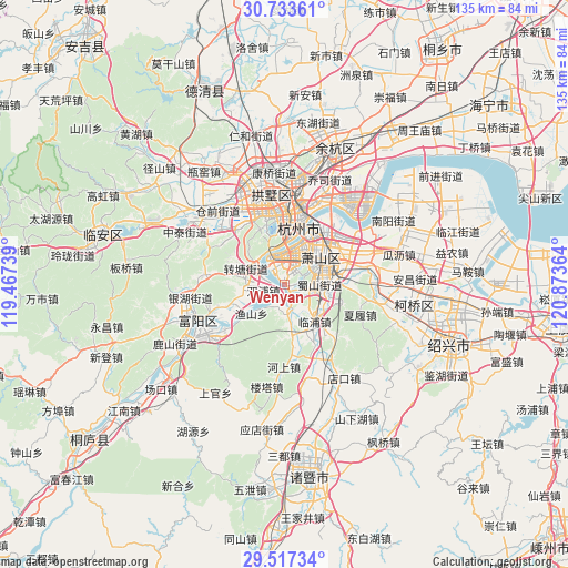 Wenyan on map