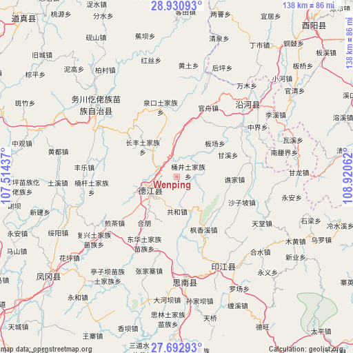 Wenping on map