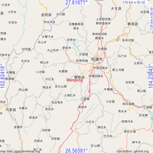 Wenping on map
