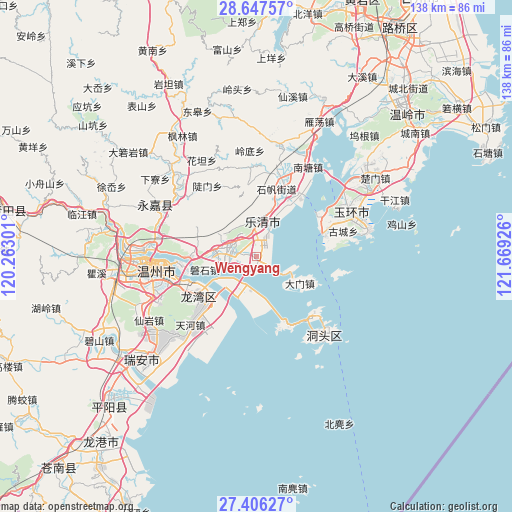 Wengyang on map