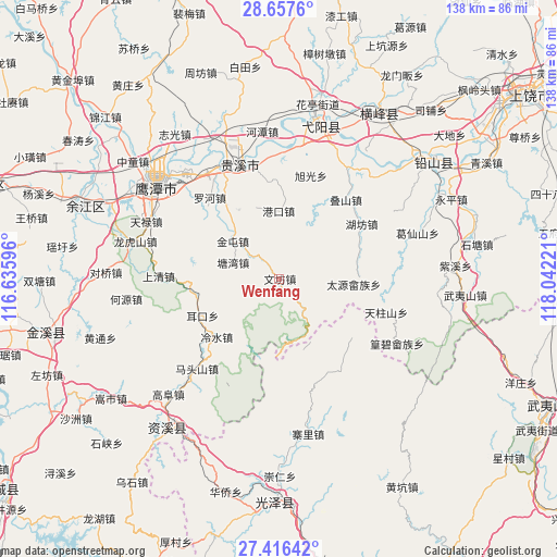 Wenfang on map