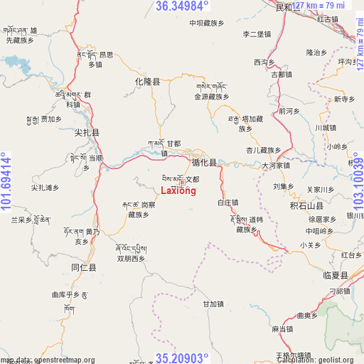 Laxiong on map