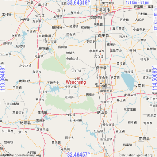 Wencheng on map