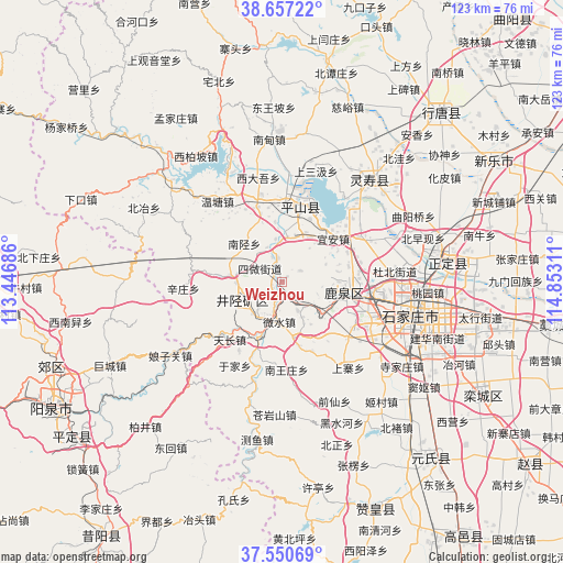Weizhou on map