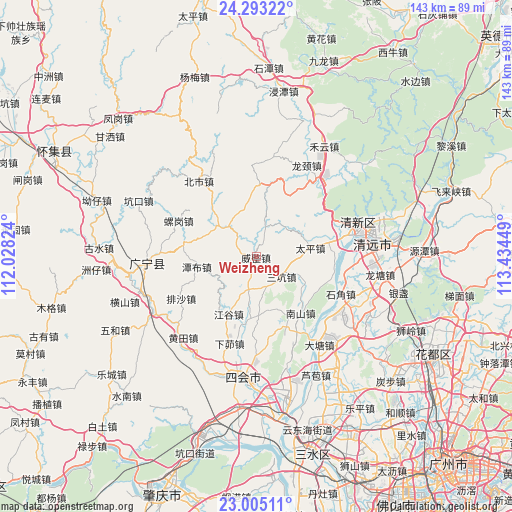 Weizheng on map