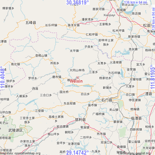 Weixin on map