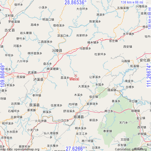 Weixi on map