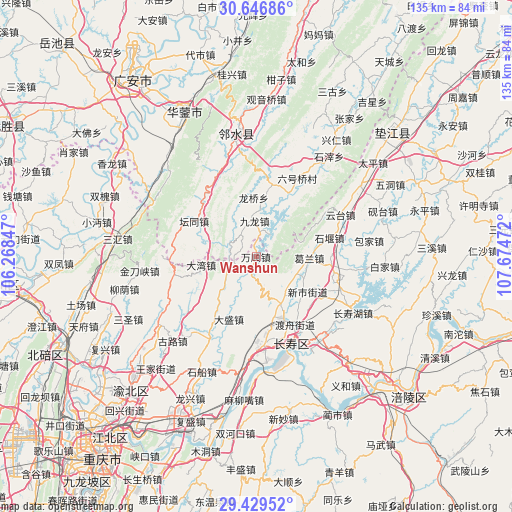 Wanshun on map