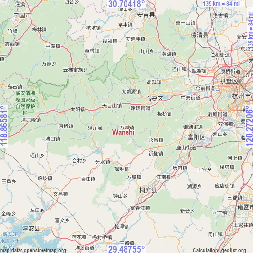 Wanshi on map