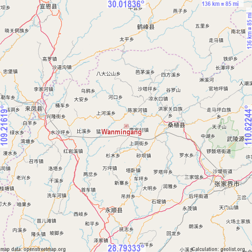 Wanmingang on map