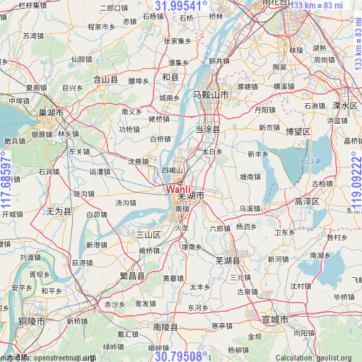 Wanli on map