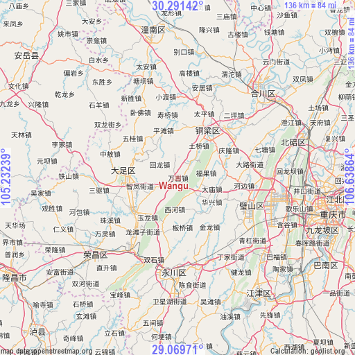 Wangu on map